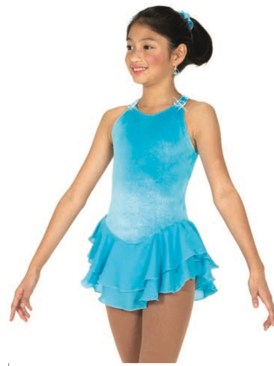 153 Ice Shimmer Sky Blue Ice Skating Dress by Jerry's (Adult Small)