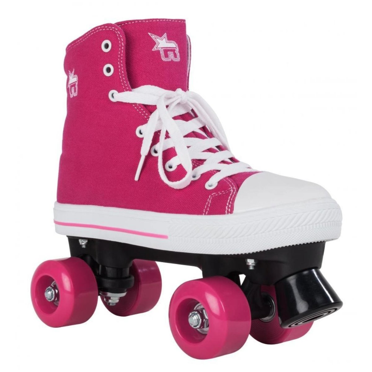 Rookie Pink Canvas High Roller Skates Size UK 2
